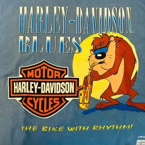 Vintage ‘94 rare Harley Davidson Tazmanian Devil blues T shirt medium